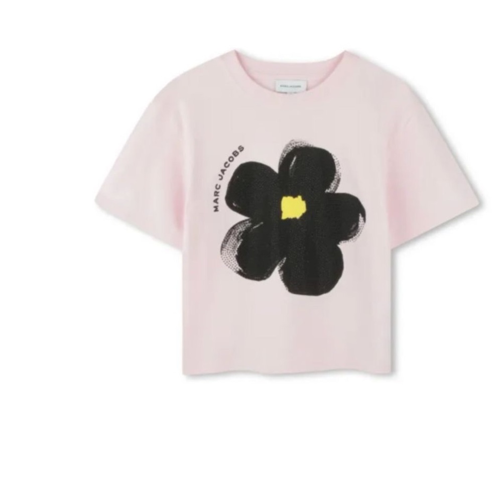 Marc Jacobs Pink and Black Flower Tee
